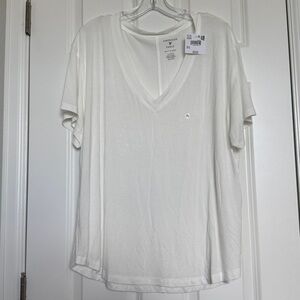 American Eagle Soft & Sexy V-Neck Tee, White, Extra Large, NWT